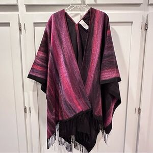 Chico's New Ruana Fringed Poncho